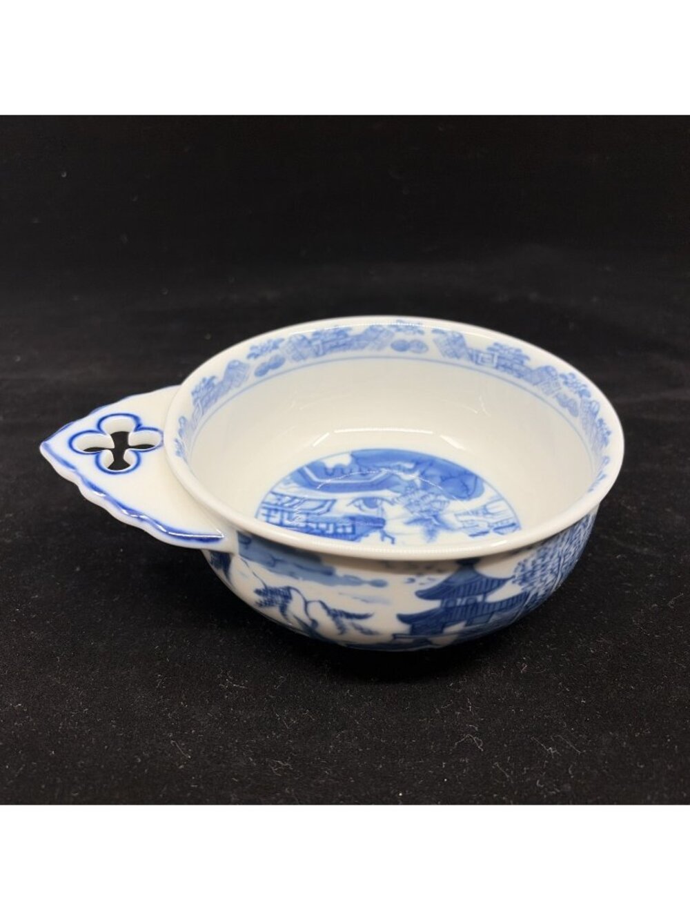 Vintage Mottahedeh Vista Alegre Blue Canton Small Porringer Bowl Portugal